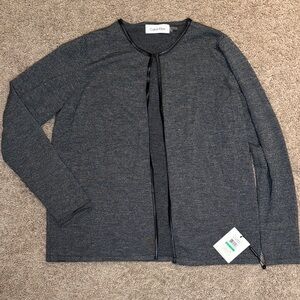 Calvin Klein Charcoal Open-Front Cardigan